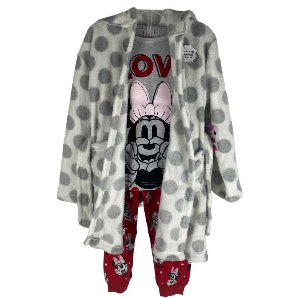 NWT Disney Minnie LOVE Pajama & House Coat Set - Size 5T